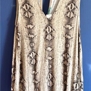 Karlie Snakeprint Tunic Halter Style Tank Top